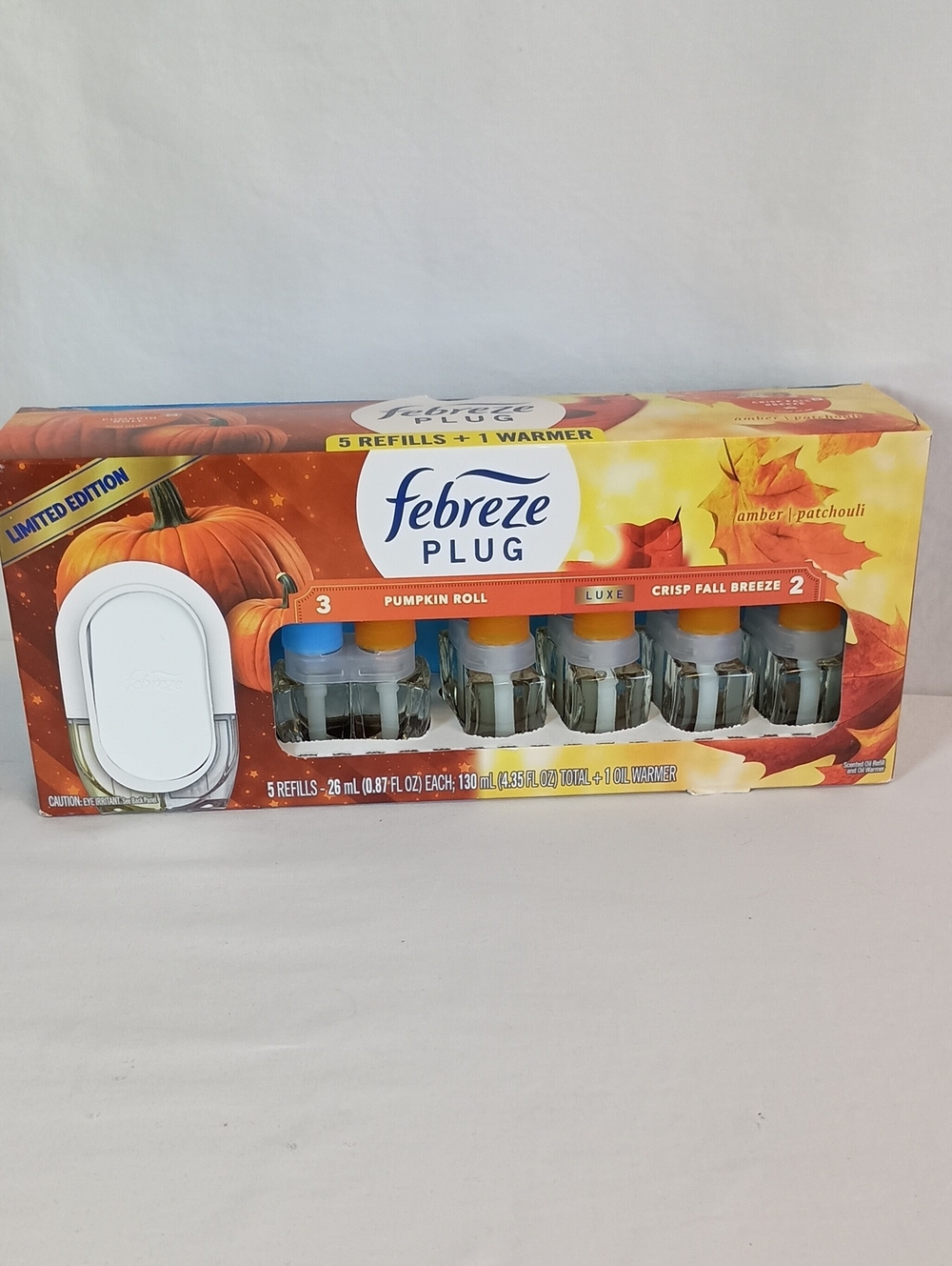 Febreze PLUG Air Freshener set in Pumpkin Roll and Crisp Fall Breeze